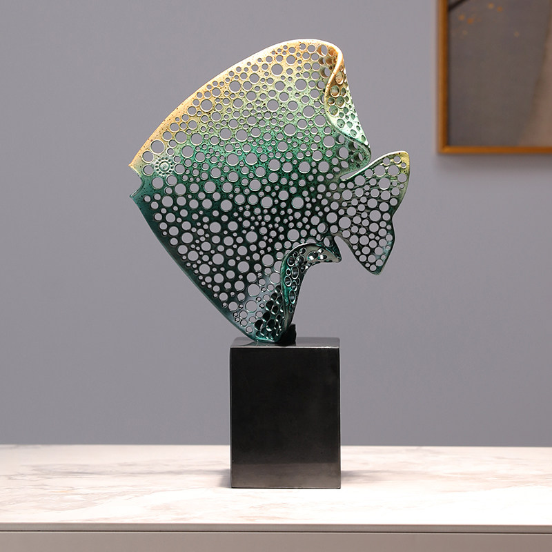 年年有余鱼摆件客厅金属工艺品电视柜玄关酒柜装饰品乔迁新居礼品,家居饰品,装饰摆件,淘宝优惠券,粉丝福利购,淘宝优惠卷