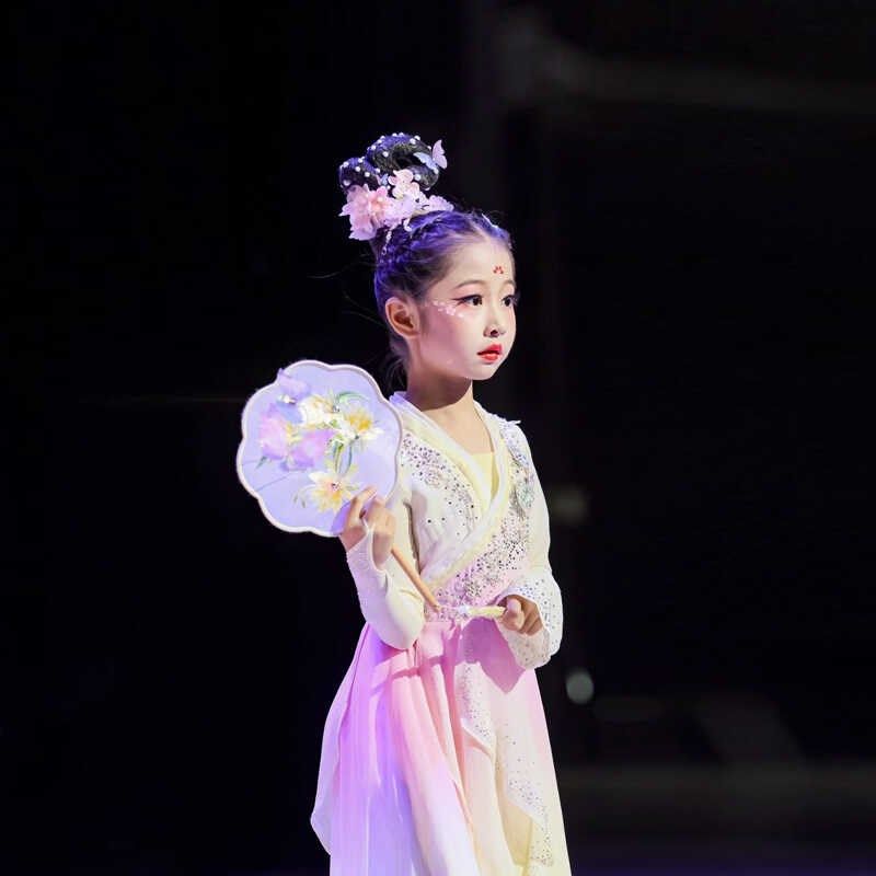 舞蹈服儿童女民族舞蹈演出服舞台表演服古典舞演出服艺考服古筝服