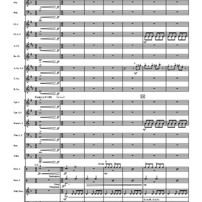 管乐总谱加勒比海盗4:惊涛骇浪3.0交响管乐团合奏总谱分谱+音频