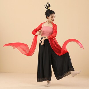 披帛汉服月下舞姬披巾飘带古风超长百搭仙古典舞蹈敦煌飞天披肩纱