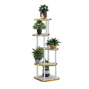 客厅造型花架靠墙楼梯转角电视柜旁花架子多肉专用花台置物架实木