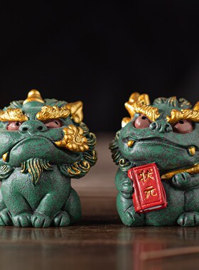 新中式瑞兽祝福状元探花送考生学生小众精致礼品书房桌面装饰摆件