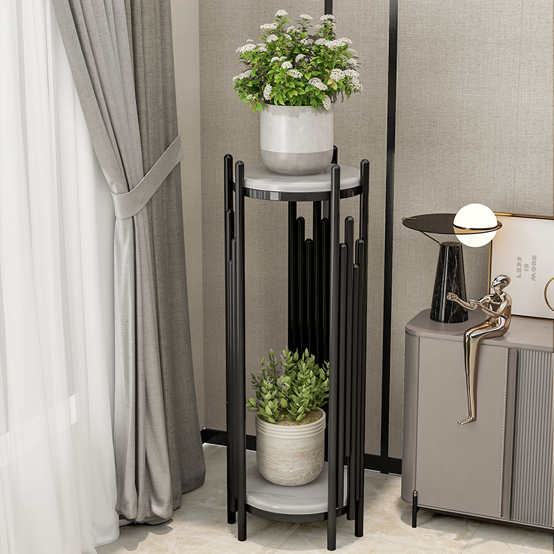 花架子客厅落地式2024新款室内家用阳台置物轻奢铁艺摆放花盆托架