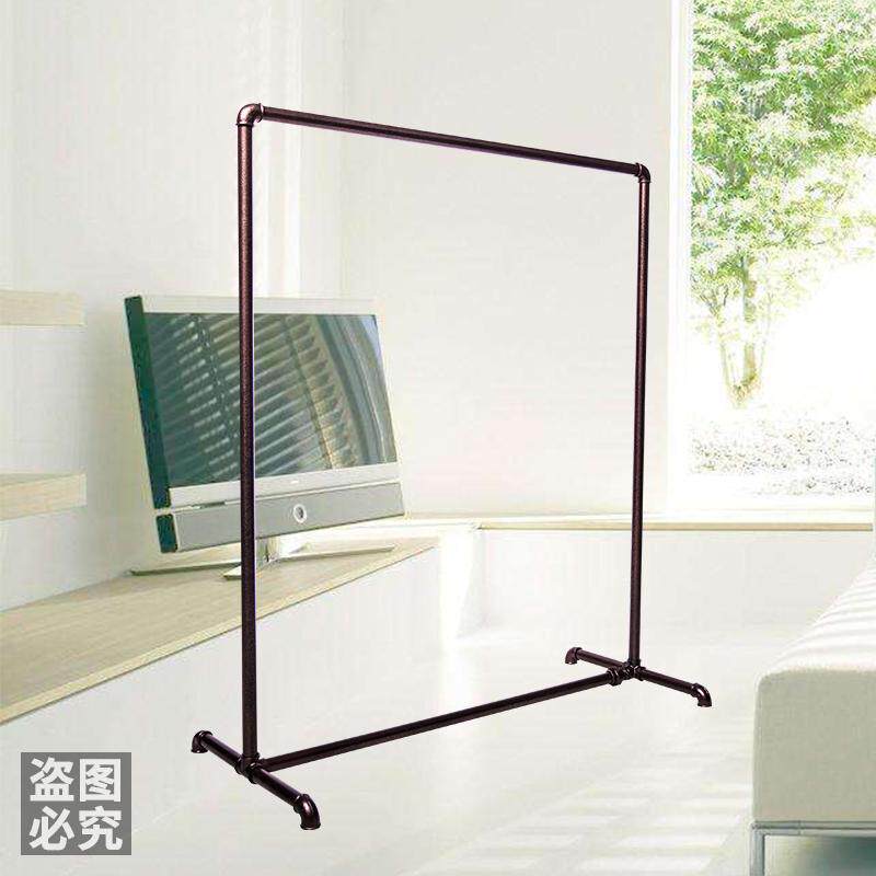 服装展示架水管挂衣架铁水管落地架服装店龙门架复古铁艺单杠包邮