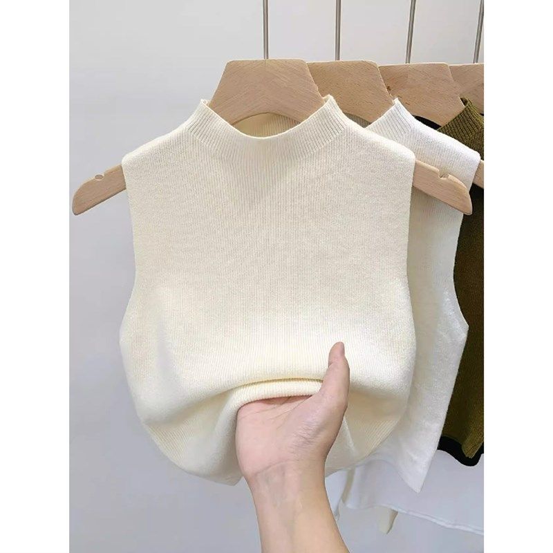 针织小吊带背心女外穿夏季修身短款半高领内搭无袖t恤上衣打底衫,女装/女士精品,背心吊带,淘宝优惠券,粉丝福利购,淘宝优惠卷