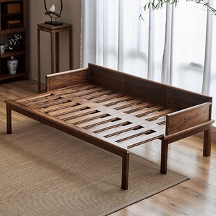 枝新罗汉床推拉床客厅实木两用沙发床小户型罗汉榻