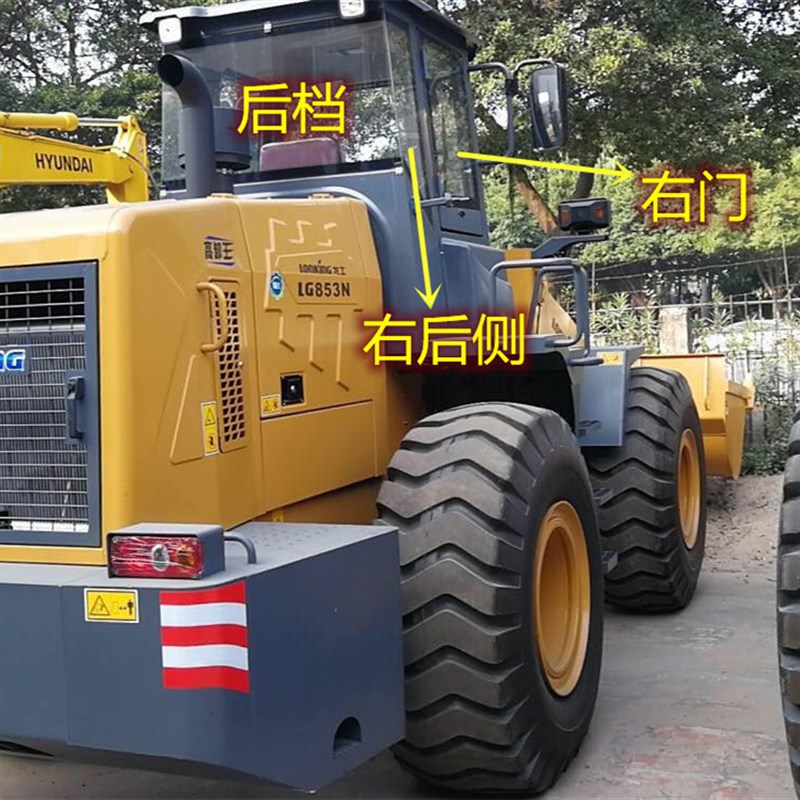 龙工855N/853N/50NC/833N装载机玻璃前挡风前侧左门右门后档玻璃