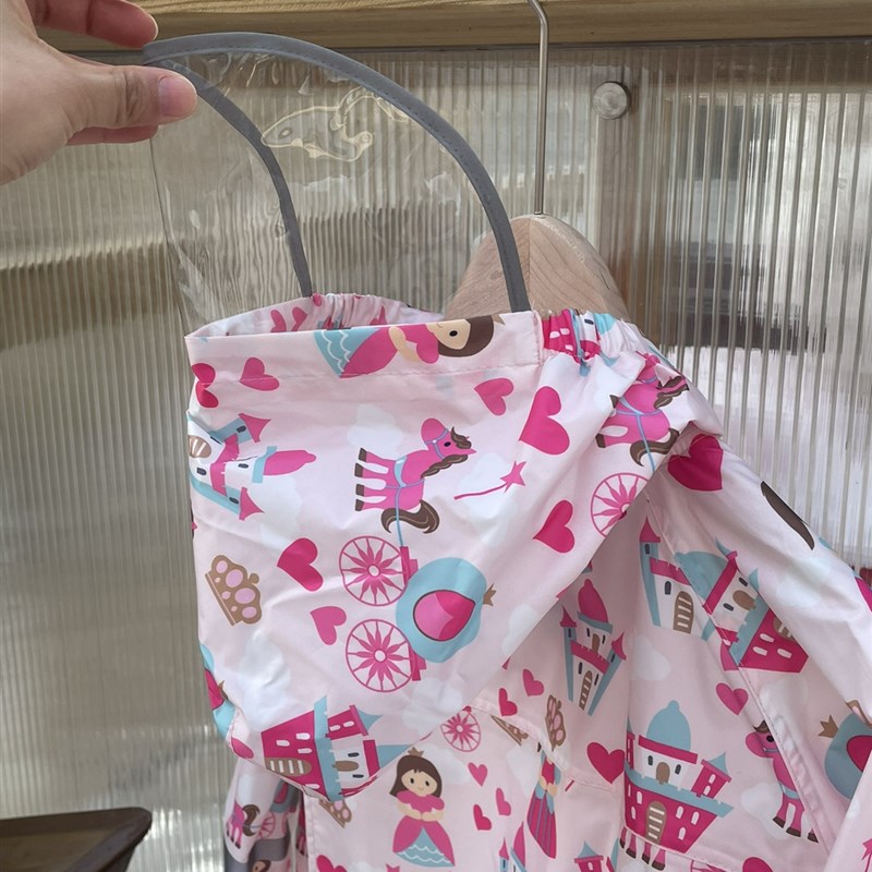 儿童雨衣男童女孩防水卡通公雨披防雨服幼儿园宝宝小学生带书包