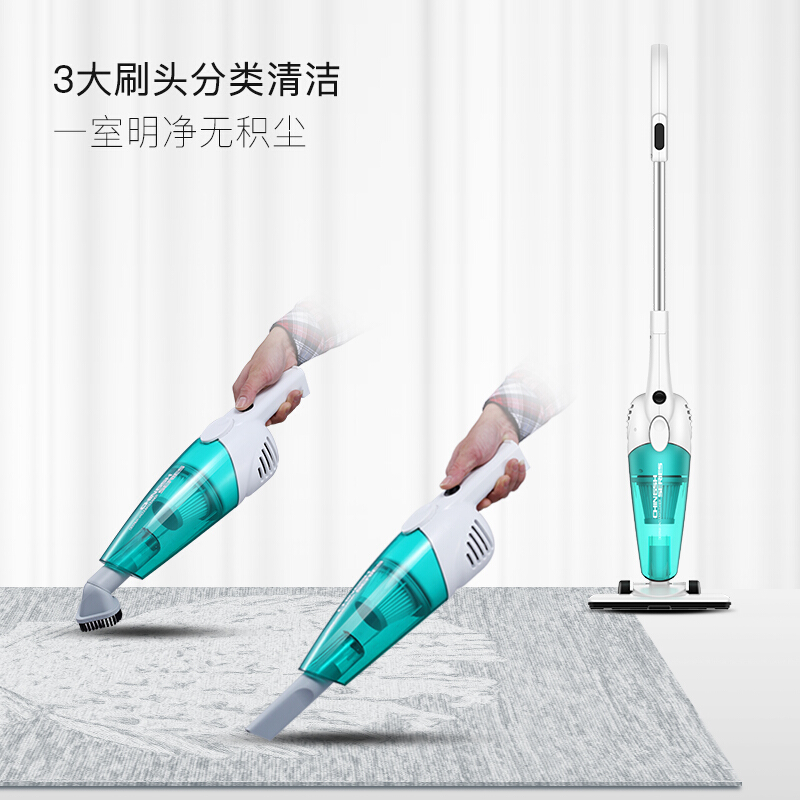 德尔玛吸尘器家用推杆手持式吸尘机强力除螨虫小型迷你大功率车载