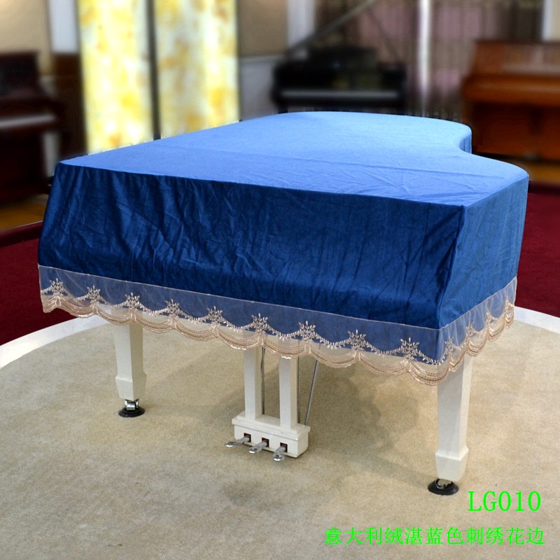 定制加厚意大利绒三角钢琴罩丝绒钢琴罩防尘罩简约现代布艺琴凳罩