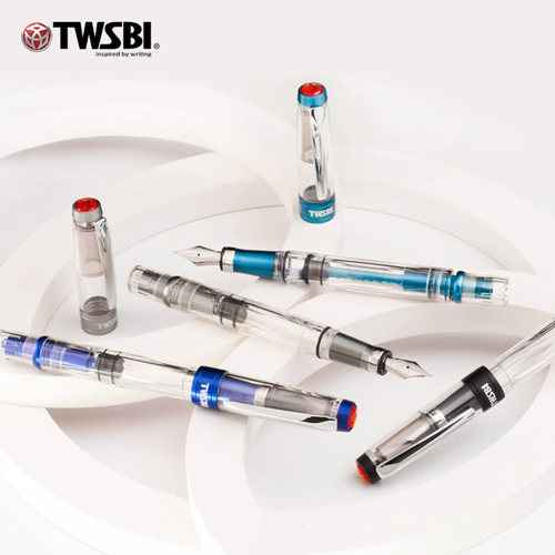 TWSBI/三文堂钻石580ALR活塞上墨钢笔大容量楮墨透明示范钢笔学生练字用笔成人书法练字签名商务精密钢尖钢笔