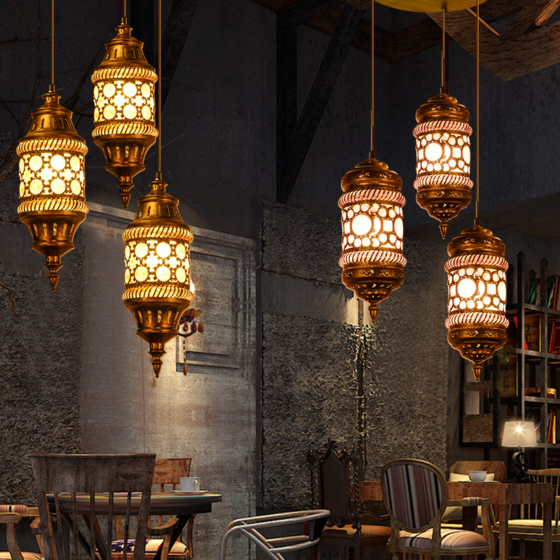 创意铁艺饭厅三头吊灯卡座吧台书房吊灯个性走廊楼梯卧室LED灯具