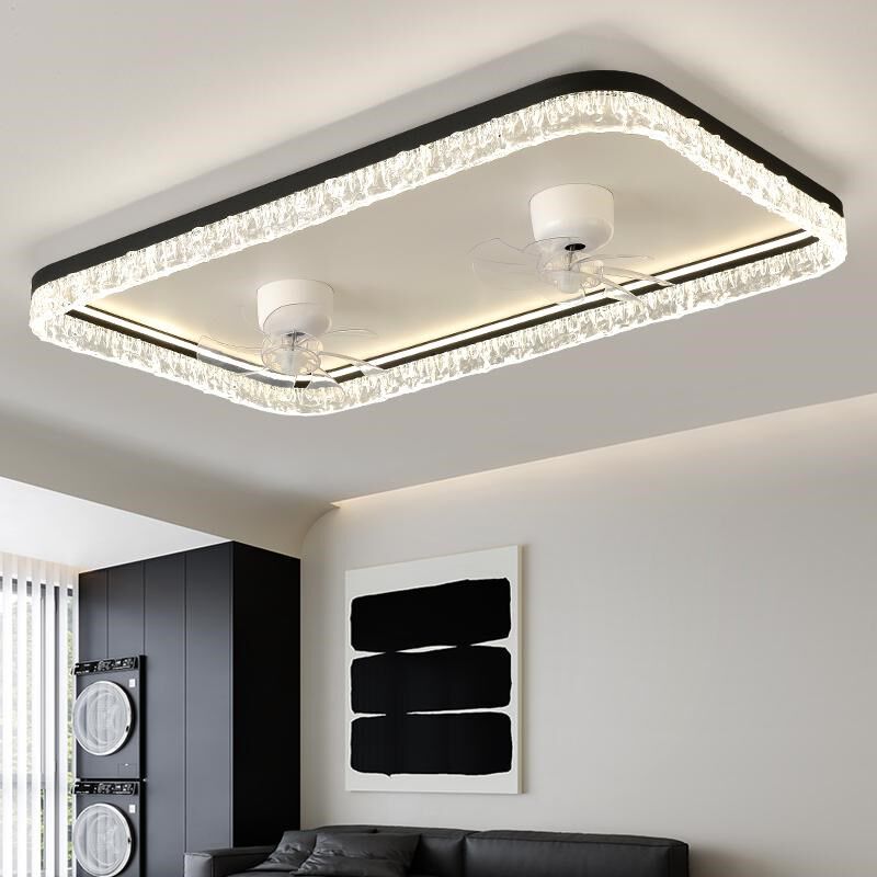 风扇灯2025新款客厅主灯意式轻奢一体吊扇灯led餐厅卧室吸顶灯具