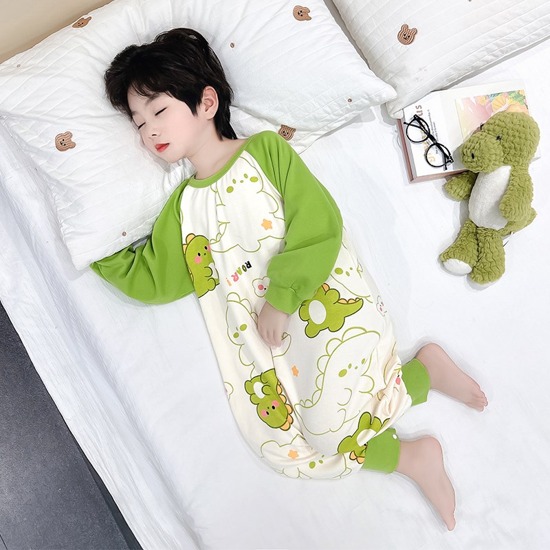 男童连体睡衣2025新款春秋羊毛拉架爬服中小童男宝宝休闲宽松款式