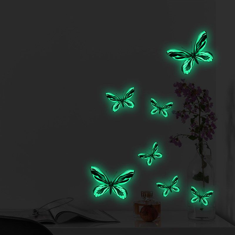 新款卡通夜光蝴蝶装饰墙贴 自粘diy夜光儿童房卧室背景墙贴装饰,家居饰品,软装墙贴,淘宝优惠券,粉丝福利购,淘宝优惠卷