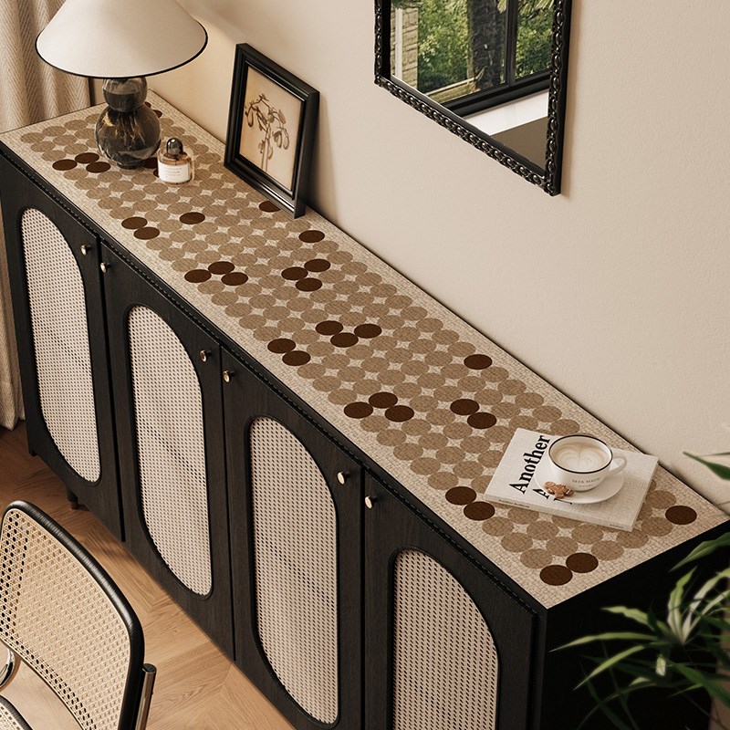 复古餐边柜桌垫轻奢高级感长条电视柜垫子化妆台梳妆台鞋柜桌面垫