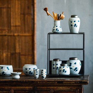 墨染铁艺茶棚茶具收纳架茶空间茶壶茶杯架展示架茶道多宝阁博古架