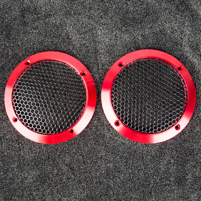 汽车中音喇叭罩3.5寸4寸6.5寸铝合金网罩低音喇叭网保护罩支架