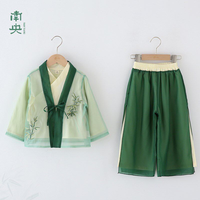 新中式男童汉服春秋季长袖古装儿童唐装男孩国风套装中秋节服装薄