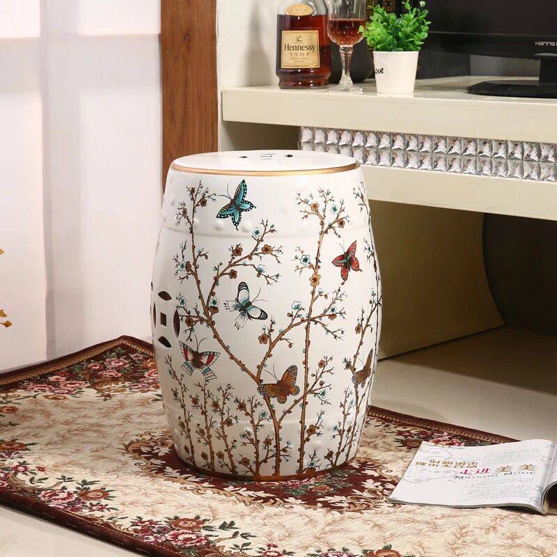 美式欧式新中式梳妆凳陶瓷凳陶瓷鼓凳鼓墩绣墩仿古坐凳圆凳子鼓凳,家居饰品,落地摆件,淘宝优惠券,粉丝福利购,淘宝优惠卷