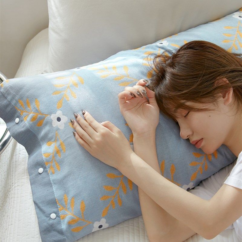 枕套一对装纯棉2023新款四季单个全棉纱布乳胶枕头套48cmx74cm,床上用品,枕巾,淘宝优惠券,粉丝福利购,淘宝优惠卷