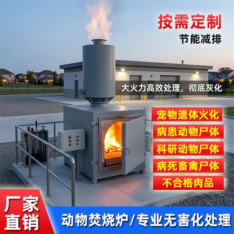 动物尸体焚烧炉无害化养殖场焚烧处理设备火化炉宠物殡葬焚化炉