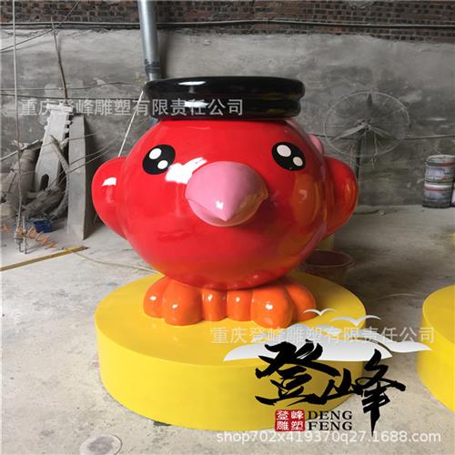 卡通树脂鸡年小鸡模型户外商场摆件庆典园林景观玻璃钢雕塑定做