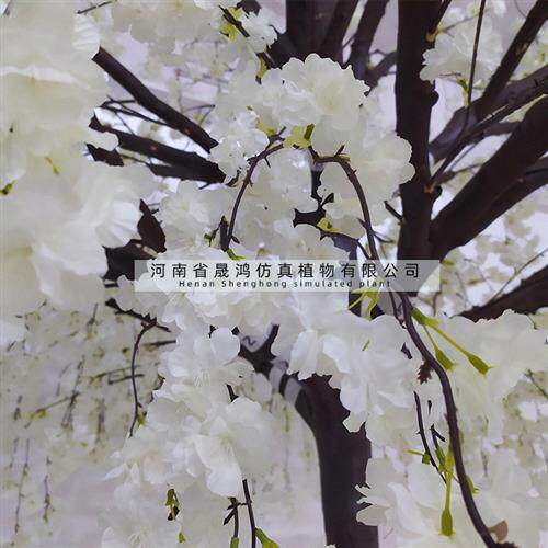 厂家仿真樱花树假树大型植物桃花树婚庆玻璃钢节日装饰花枝梅花树