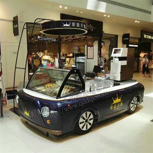 创意汽车吧台前台商场冰糕冷饮售卖车展示柜货架婚庆花车促销车