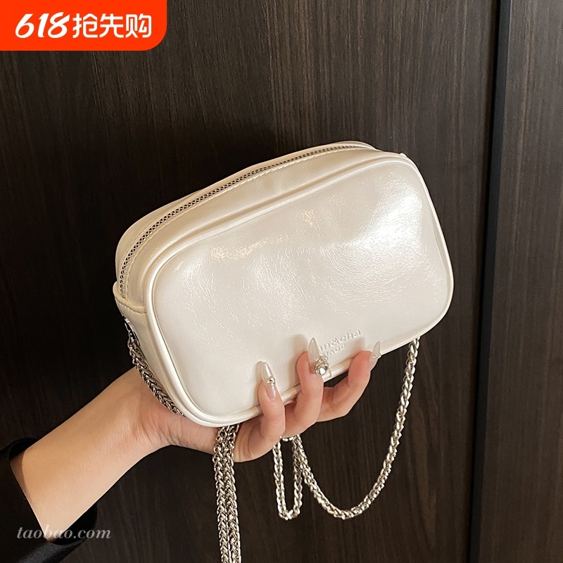 小包包女式2025新款精致迷你百搭链条斜挎包高级感简约小方包单肩