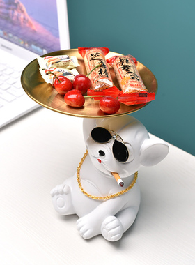 进门口放钥匙收纳摆件创意玄关电视柜客厅家居装饰品乔迁新居礼物