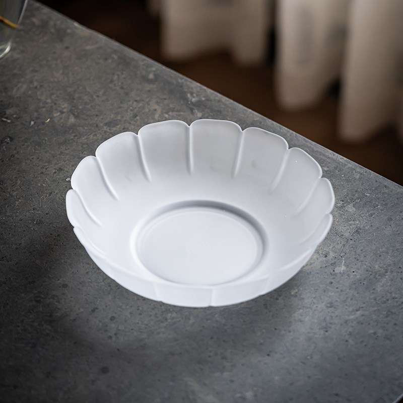 草木祠日式玻璃莲花壶承清新手工磨砂琉璃干泡台茶承壶托盘茶点盘