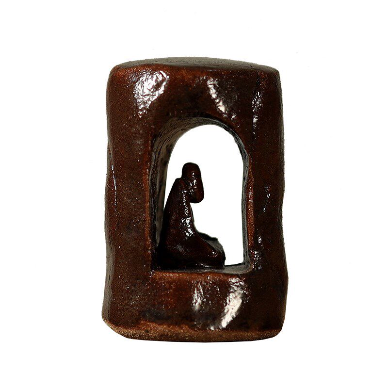 慕砚手作敦煌盖置盖托紫砂壶功夫茶壶盖架侘寂风搁置镇纸茶道配件