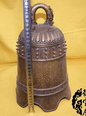 包邮铜钟纯铜仿古龙把钟铜铃铛大号寺庙钟铜器高挂钟纯铜钟挂件