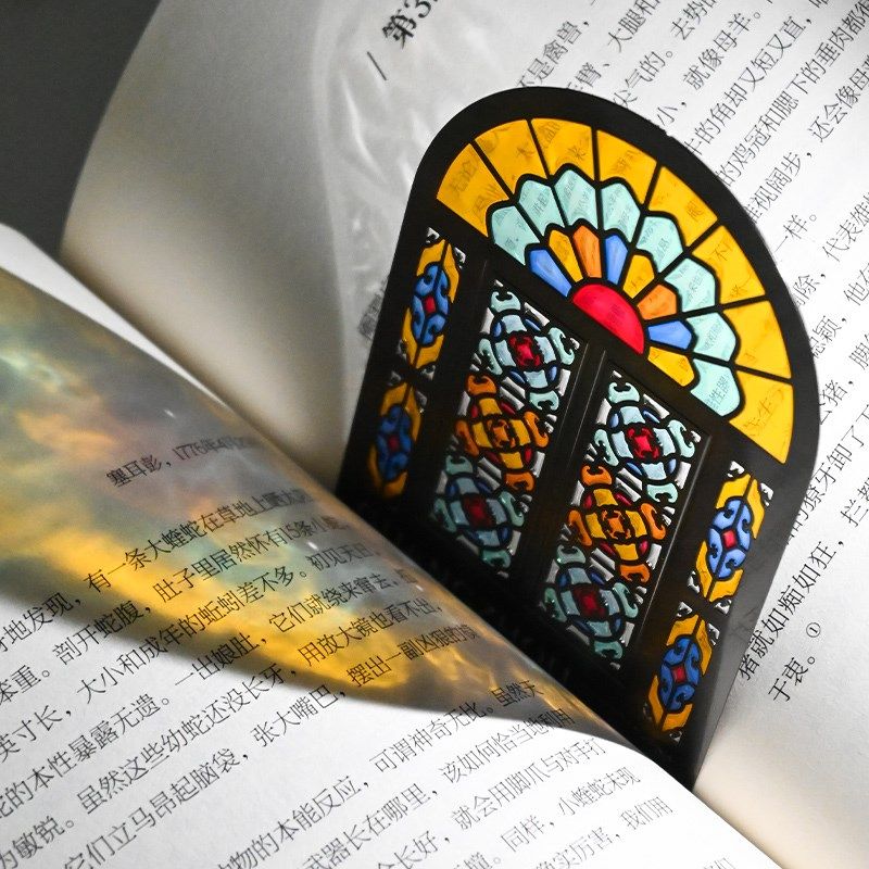 12xx广州满洲窗冰箱贴书签文创金属透光冰箱贴书签冰箱贴高级感