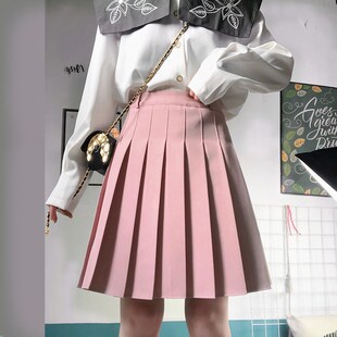 2024年秋冬季半身裙大码短裙女胖mm高腰遮胯西装加长百褶裙学院风