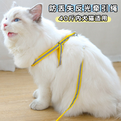 反光狗狗背心式 牵引绳夜光宠物胸背带套脖迷你中小型幼犬遛狗绳子