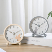 静音闹钟表床头懒虫起床可爱女孩卡通儿童中小学生用闹铃简约书桌