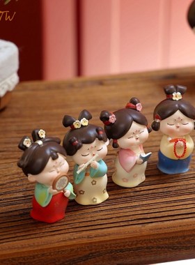 古风国潮唐朝宫仕女汉服家居酒柜装饰桌面可爱送礼礼品文创小摆件