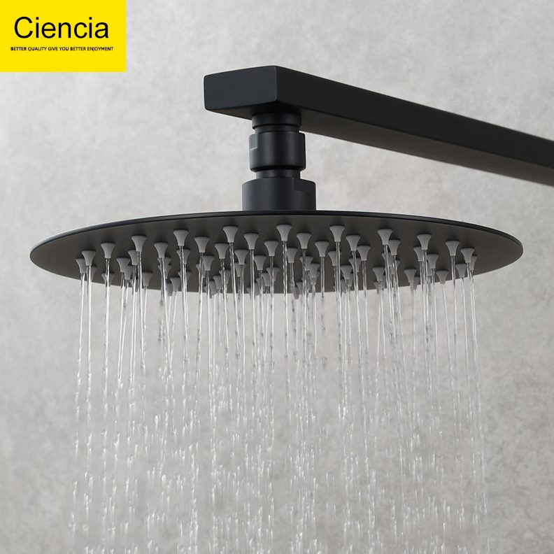 ciencia科德林黑色多尺寸浴室花洒顶喷卫生间淋浴喷头莲蓬头