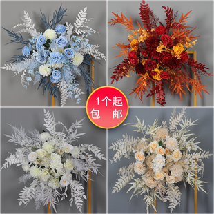婚庆水仙花点仿真花绢花路引花T台花排花婚礼堂背景花艺盆花 新款