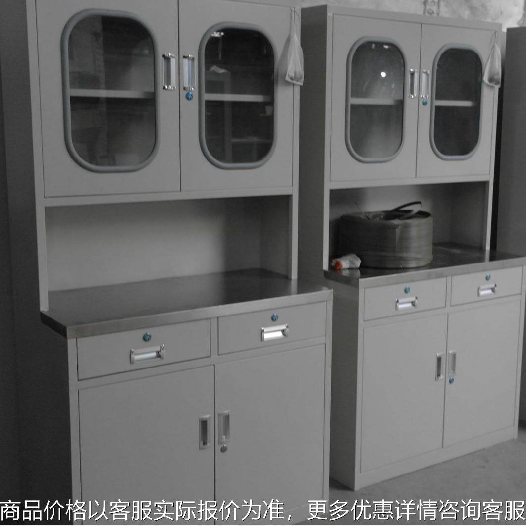 四川成都不锈钢玻璃移门器皿药品柜多层带抽中药柜