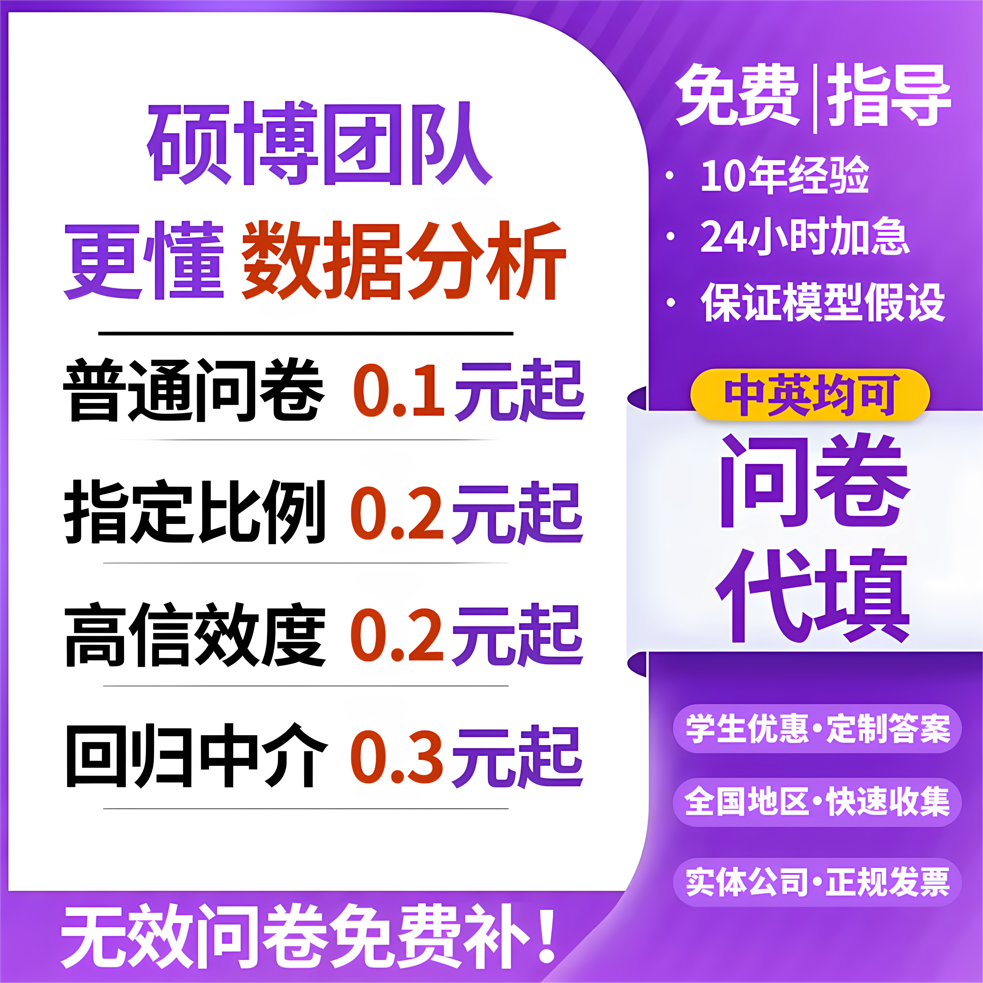 问卷填写定制比例！保证中介调节图片