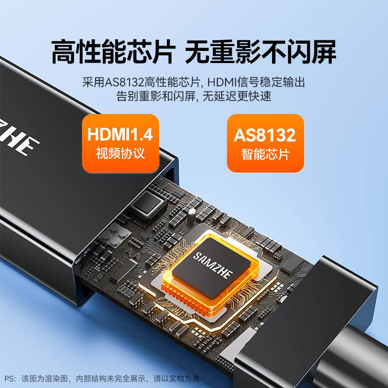山泽minidp转hdmi线4k连接显示器displayport迷你转接头外接雷电