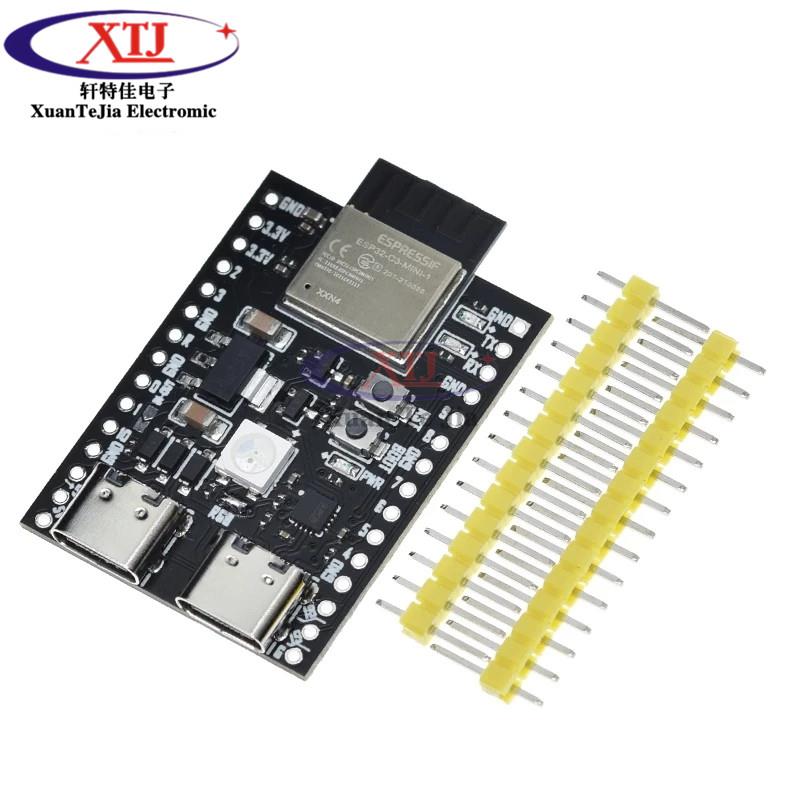 ESP32-C3开发板 双Type-C Wifi蓝牙BLE5.0DevKitM-1核心板ESP32C3