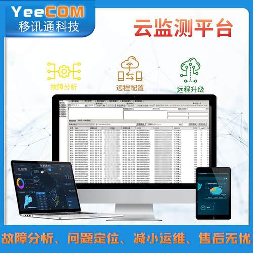 YeeCOM工业4G透传DTU模块485串口232采集物联网MQTT导轨外壳CAT1