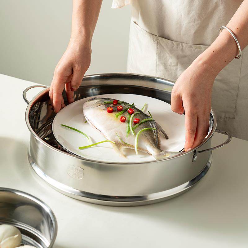 onlycook 304不锈钢蒸架蒸笼辅食奶锅小蒸格蒸锅笼屉电饭锅蒸包子