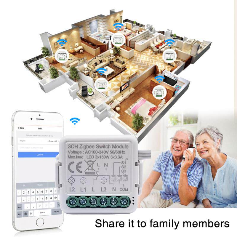 涂鸦zigbee智能开关通断器模块WIFI零火单火支持天猫精灵小度