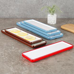 密胺长条盘子细长窄长型塑料托盘火锅商用长方形平盘仿瓷寿司盘子