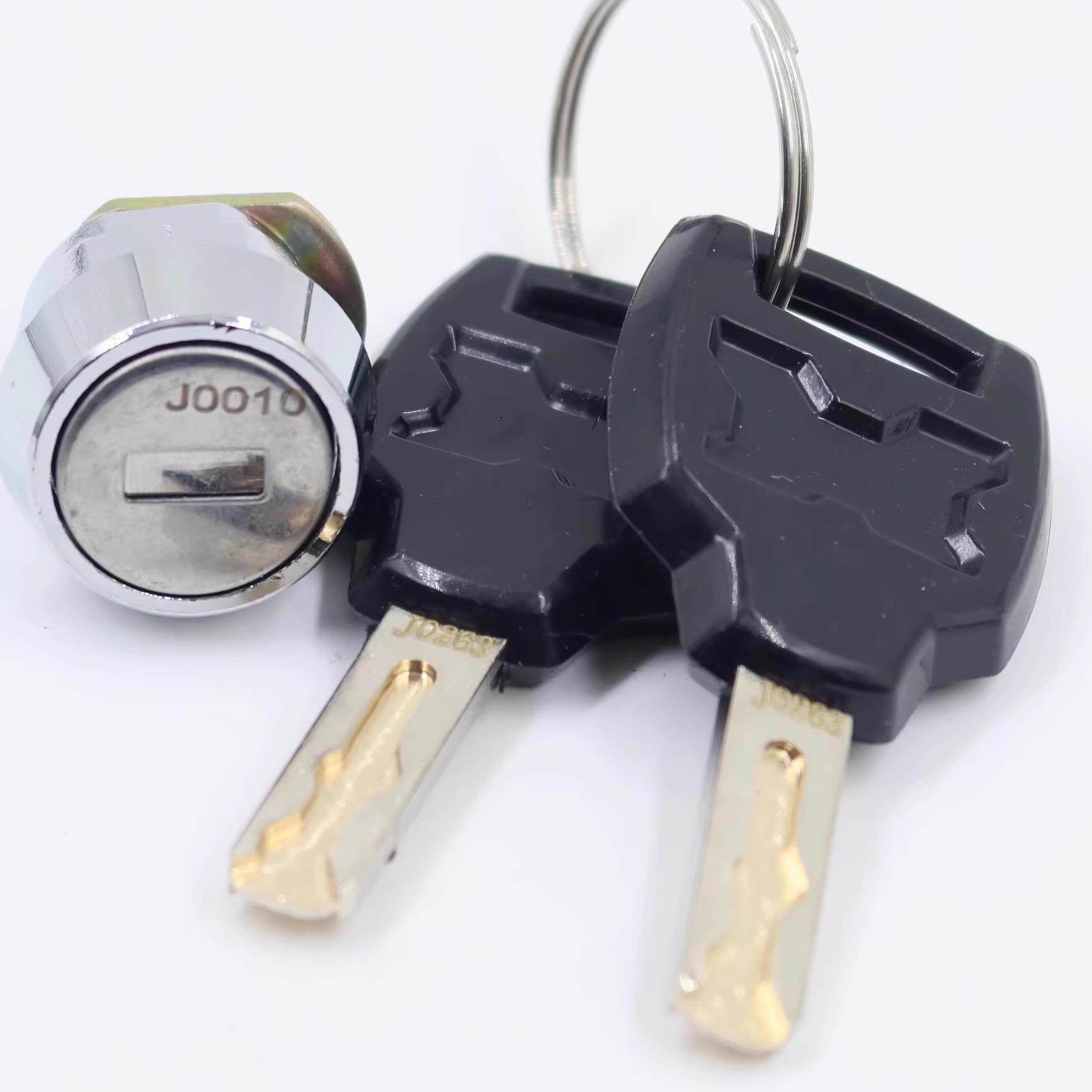 摩托车尾箱锁芯电动车尾箱锁芯铝合金不锈钢尾箱配件边箱通用款